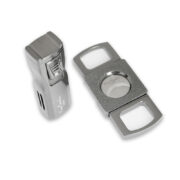 PCX-026 Pierre Cardin Cigar Set with Double Blade Cutter & Jet Flame Lighter – Luxury, Durable, Stylish, and Perfect for Cigar Lovers or Gifting