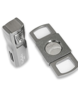 Cigar Set with Double Blade Cutter & Jet Flame Lighter