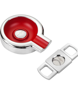 Cigar Set With Ashtray & Double Blade Cutter